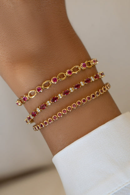 Ruby Tennis Bracelet