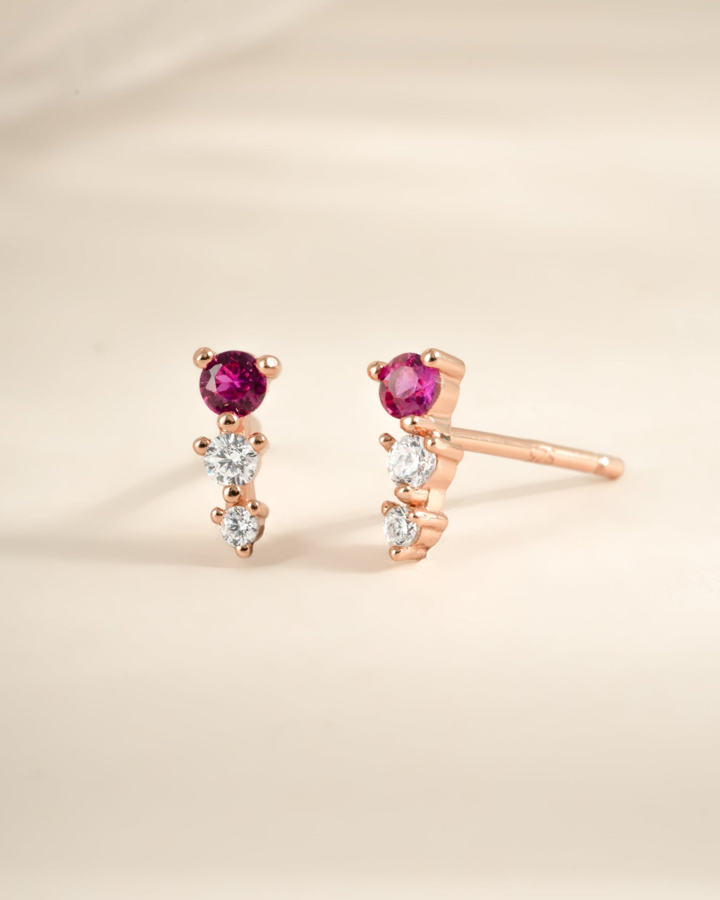 Ruby & Diamond Ear Climber