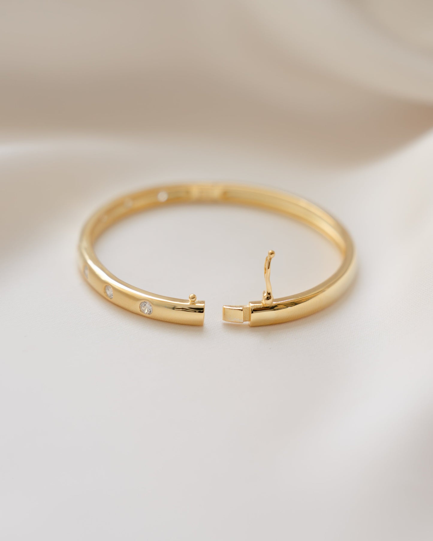 Diamond Bezel-Set Bangle