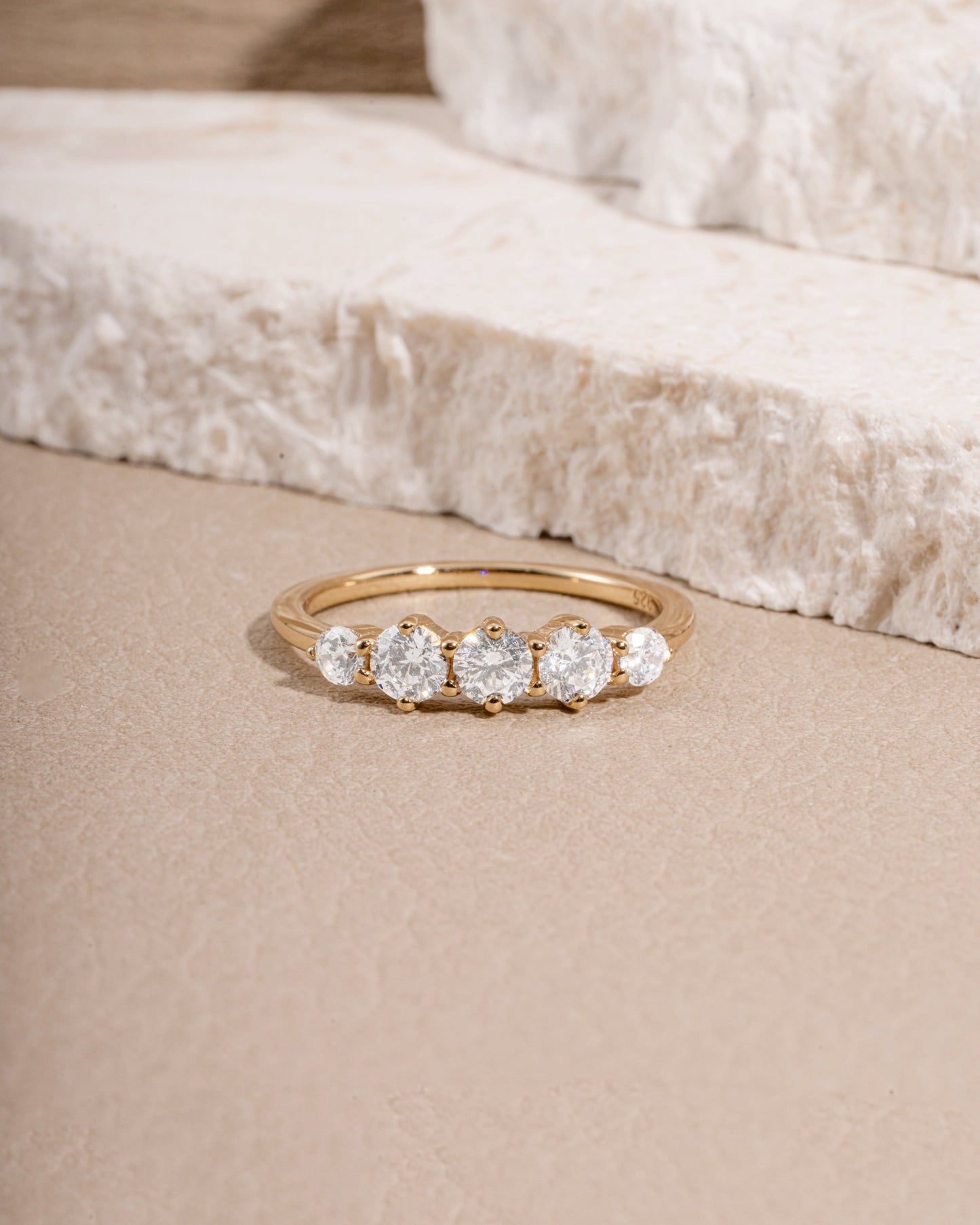 Graduated 5 Stone Ring