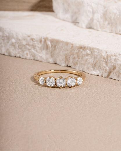 Graduated 5 Stone Ring