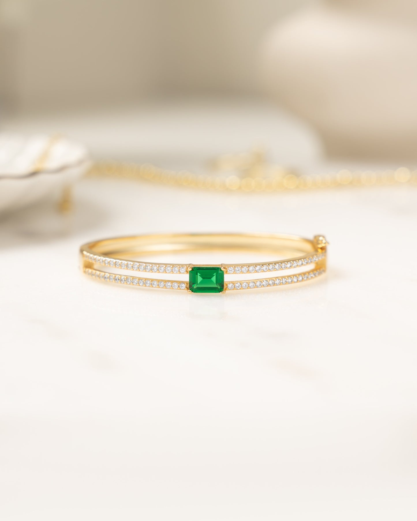 Emerald Pavé Bangle