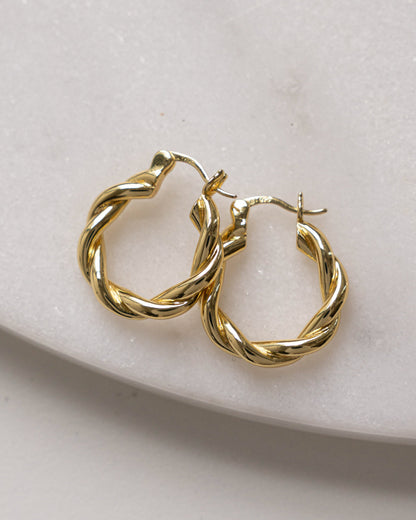 20mm Spiral Hoop Earrings