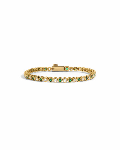 Charlie Emerald & CZ Tennis Bracelet