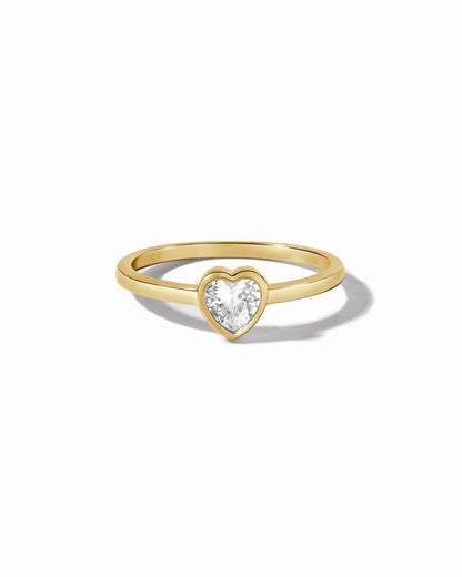 Bezel Heart Ring