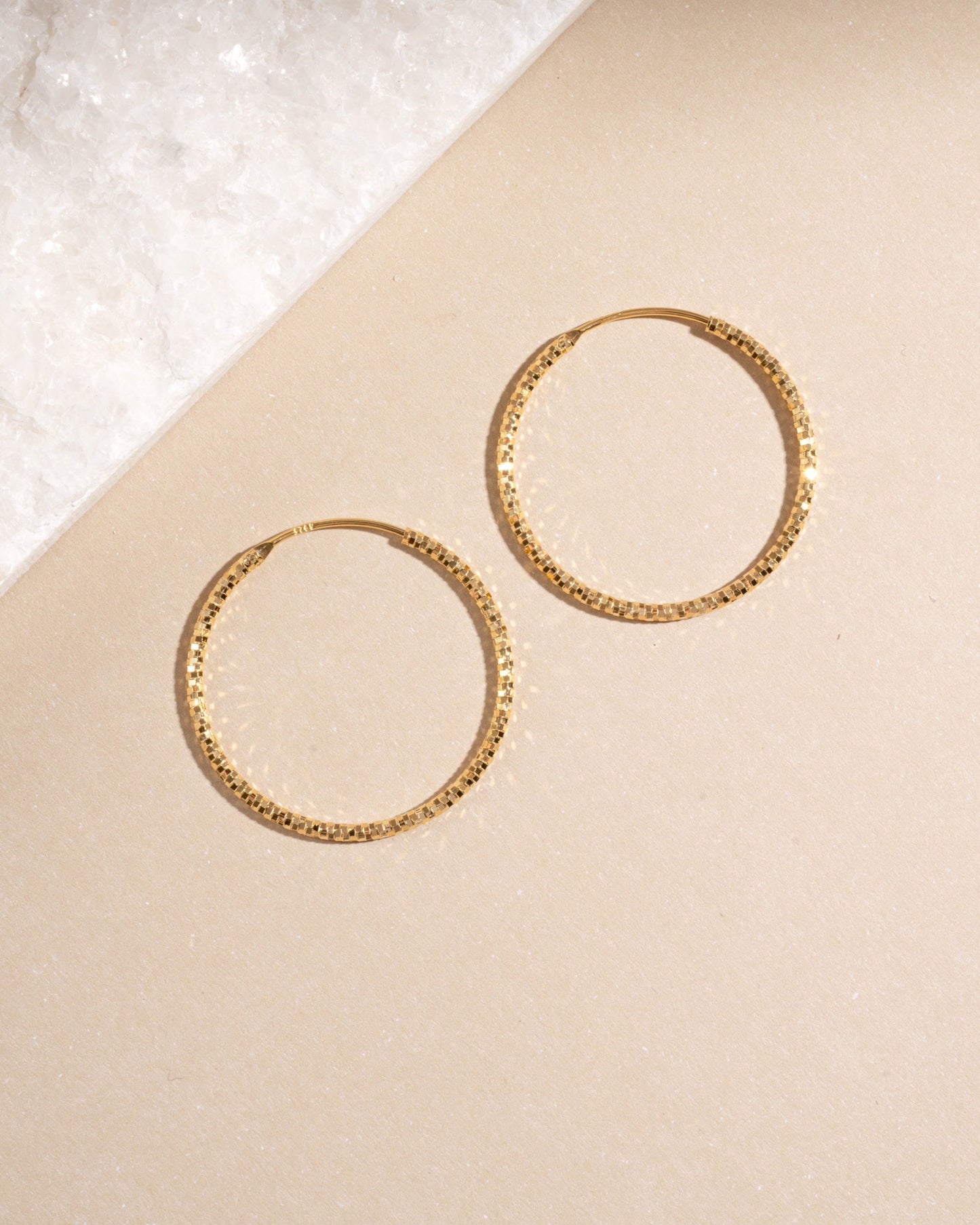 32mm Diamond Cut Hoops