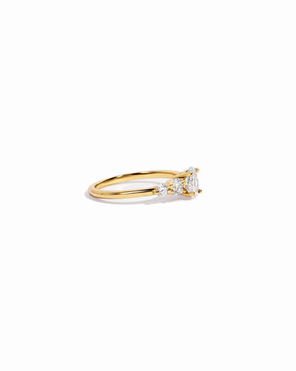 Oval Cluster Ring