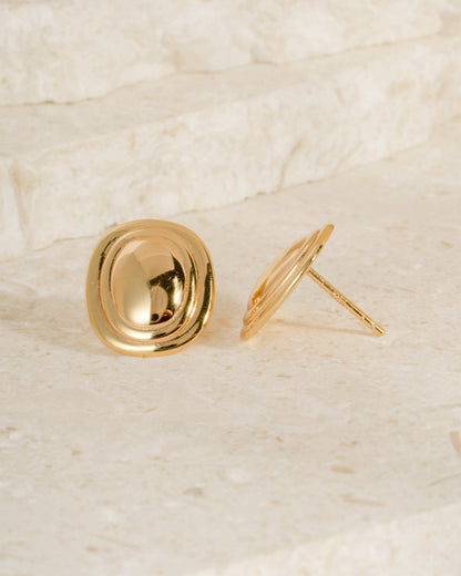 Oval Statement Stud Earrings