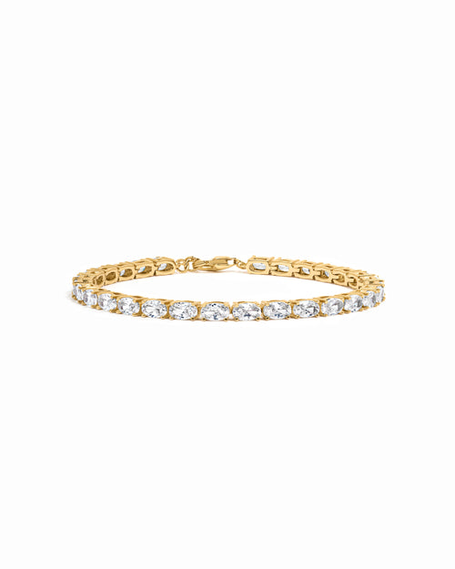 Oval Stone Tennis Bracelet