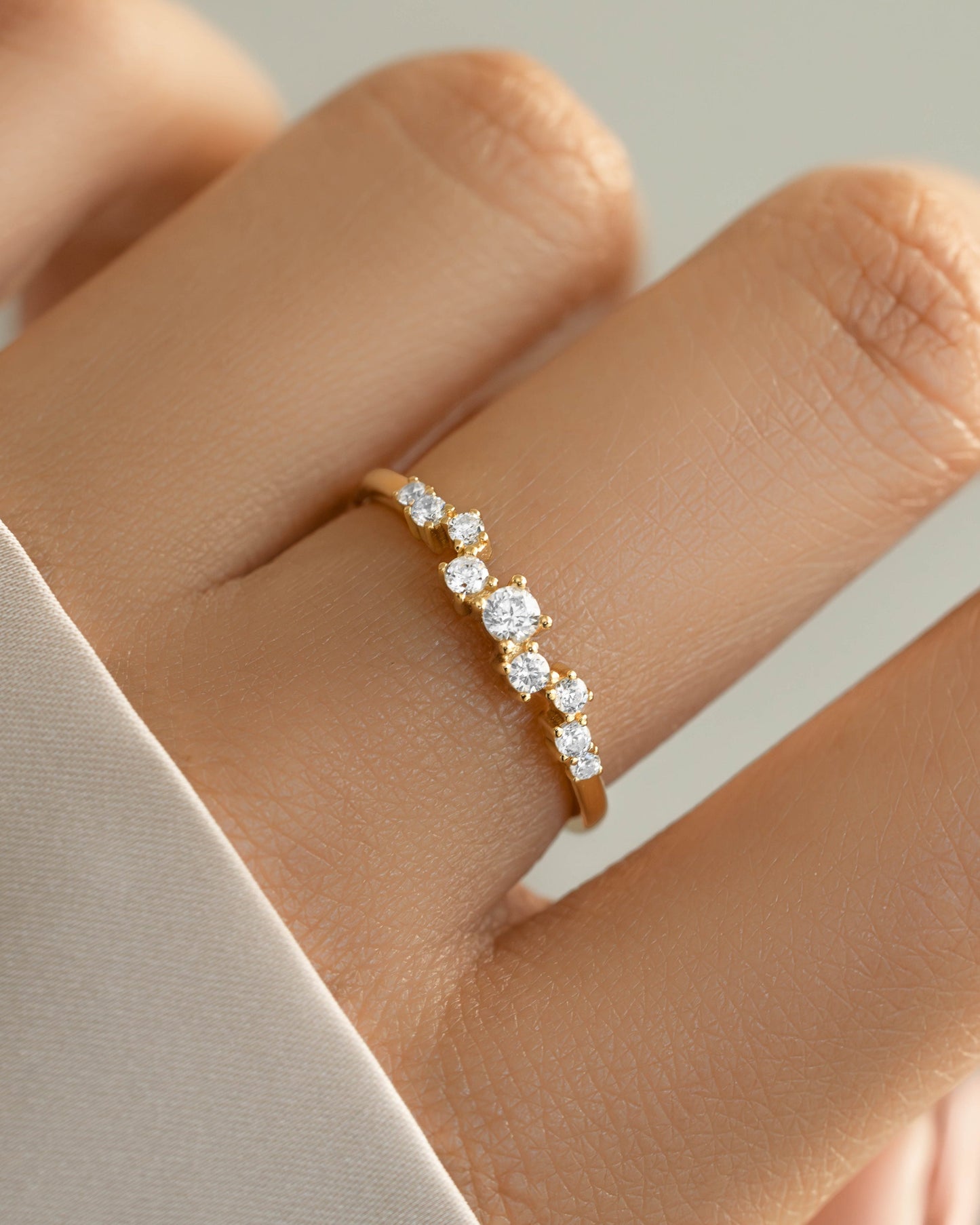 Diamond Cluster Ring