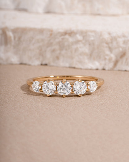 Graduated 5 Stone Ring