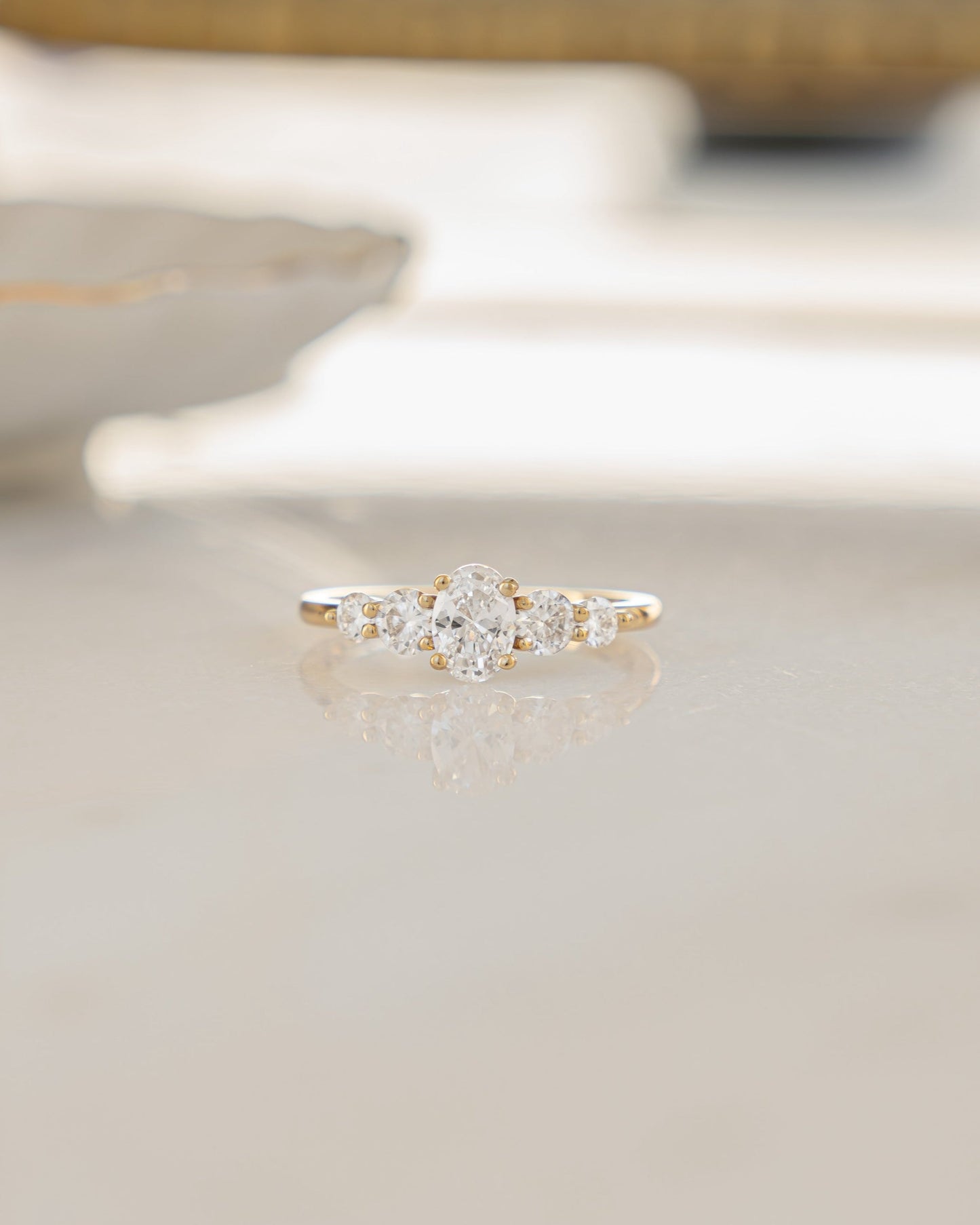Oval Cluster Ring