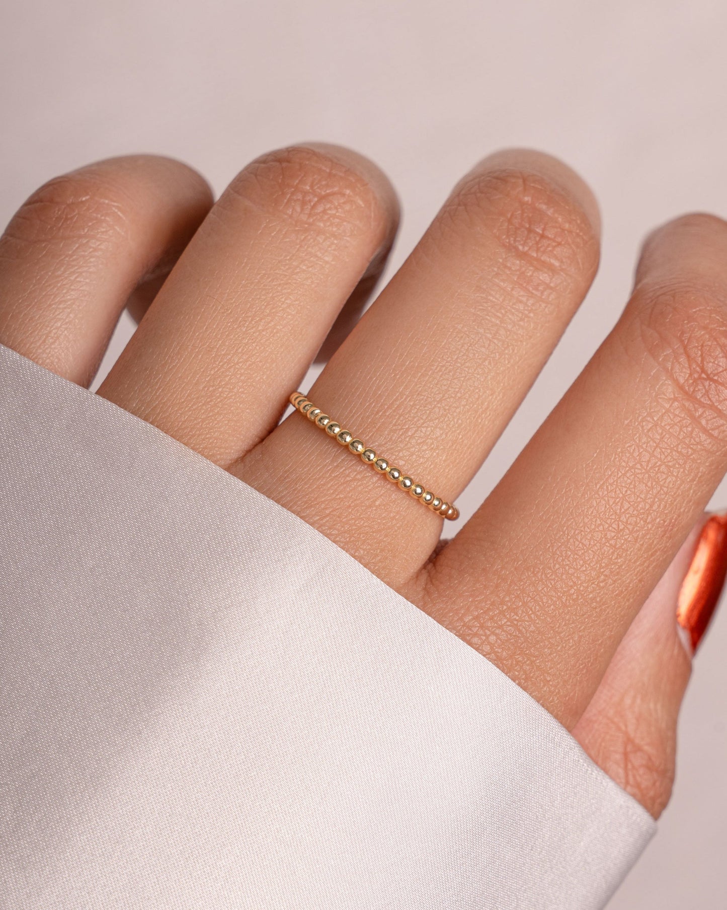Plain Beaded Ring