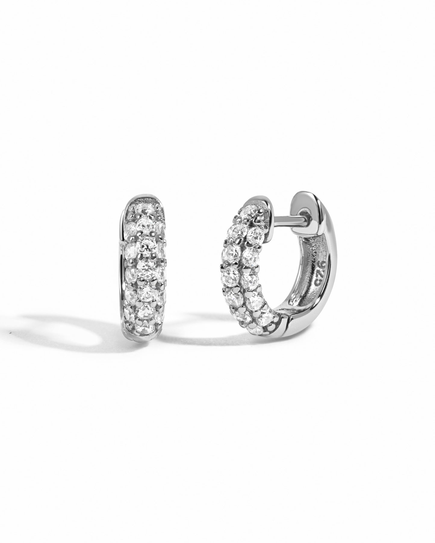 Chunky Pavé Huggies