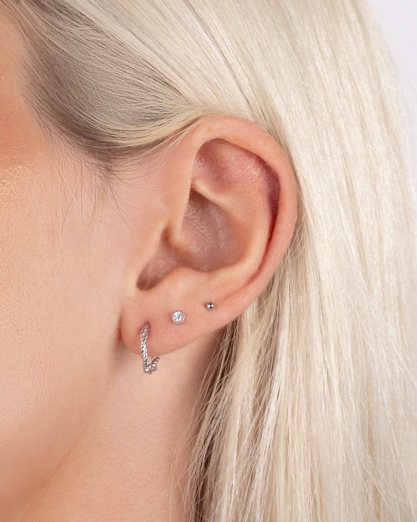 2.5mm Diamond Stud Earrings
