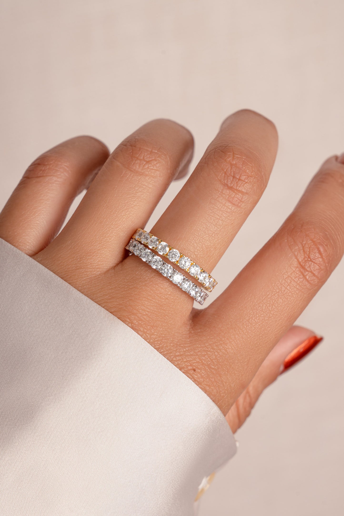 3mm Studded Eternity Ring