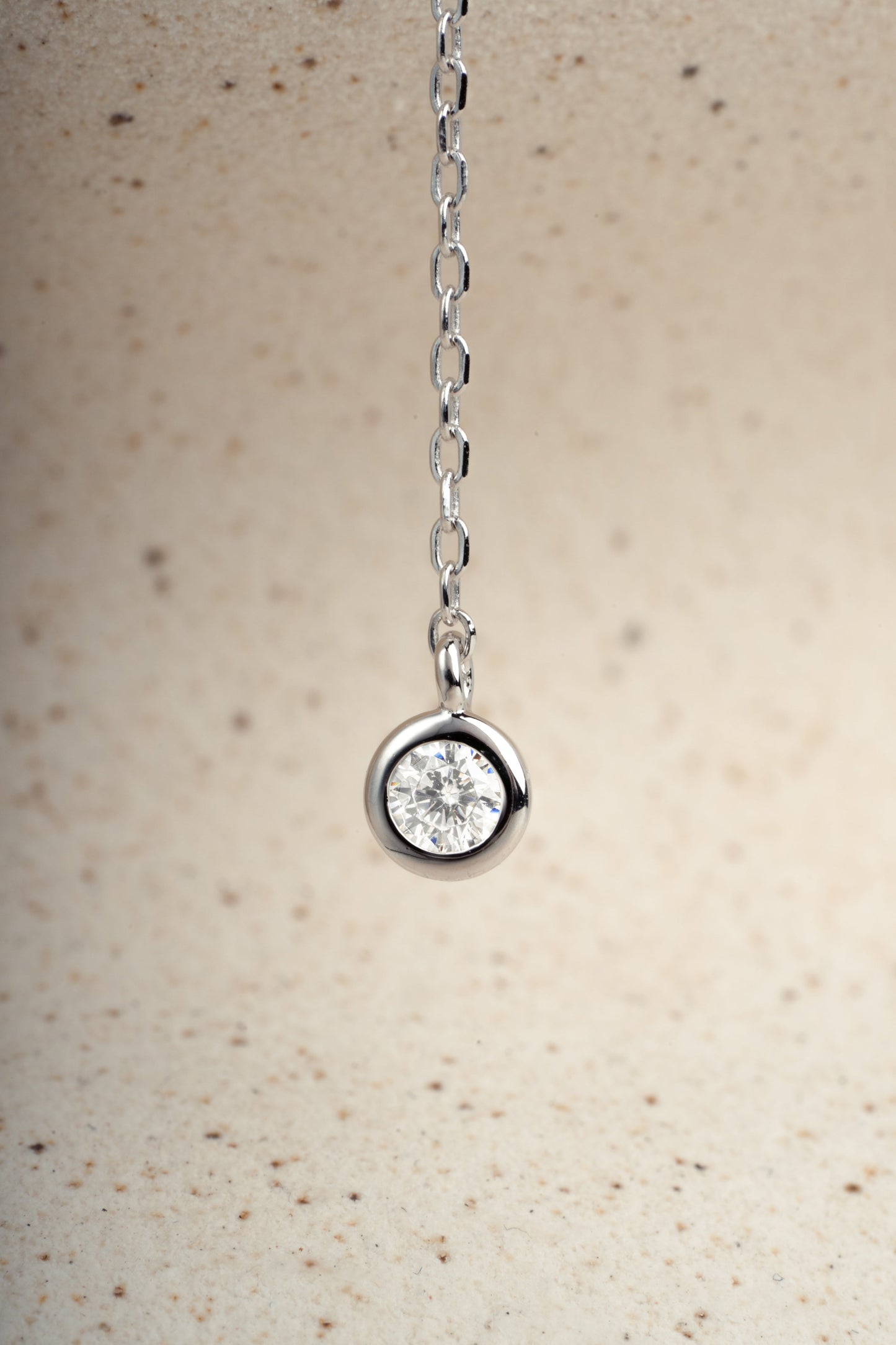 Bezel Lariat Necklace