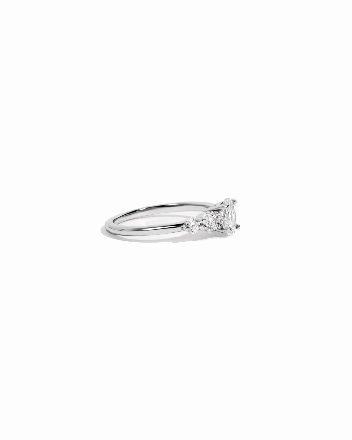 Oval Cluster Ring