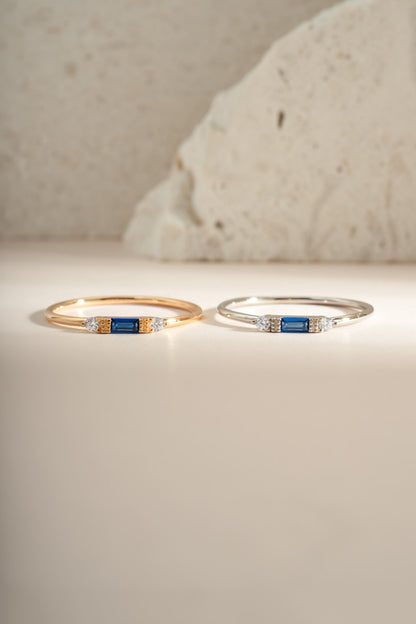 Sapphire Baguette Ring