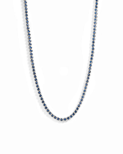Sapphire Bezel Tennis Necklace