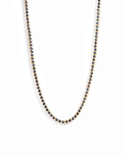Sapphire Bezel Tennis Necklace
