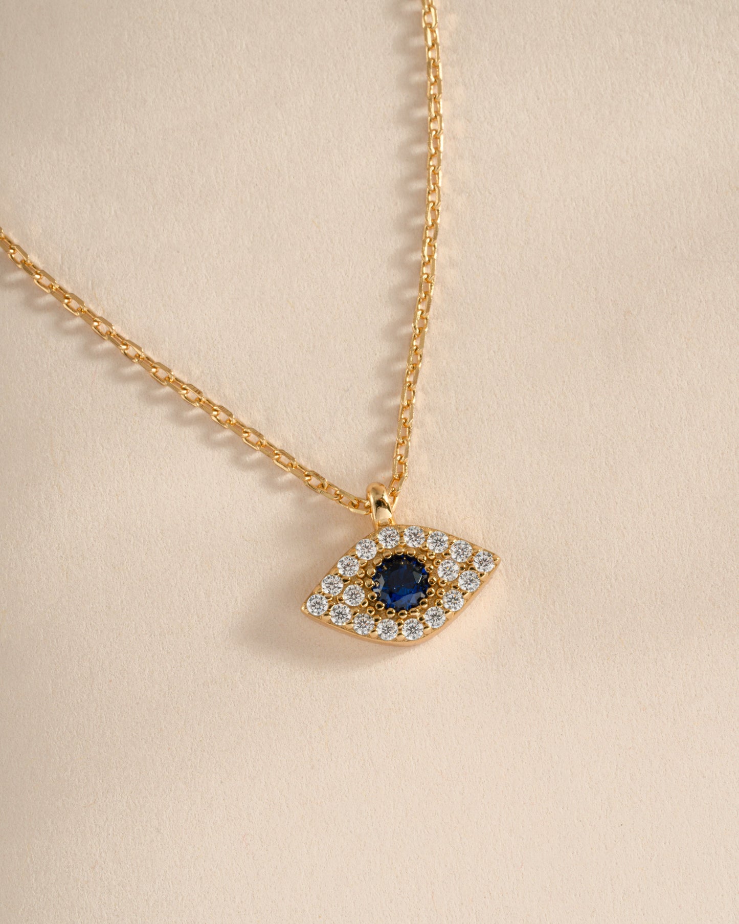 Sapphire Evil Eye Necklace