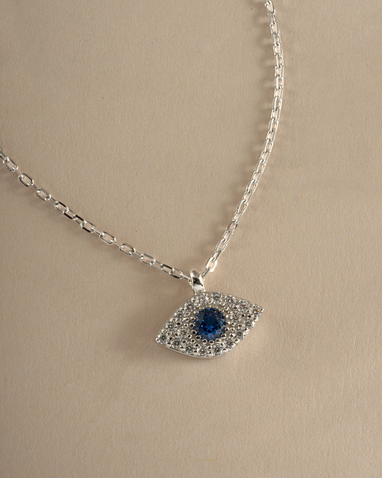 Sapphire Evil Eye Necklace