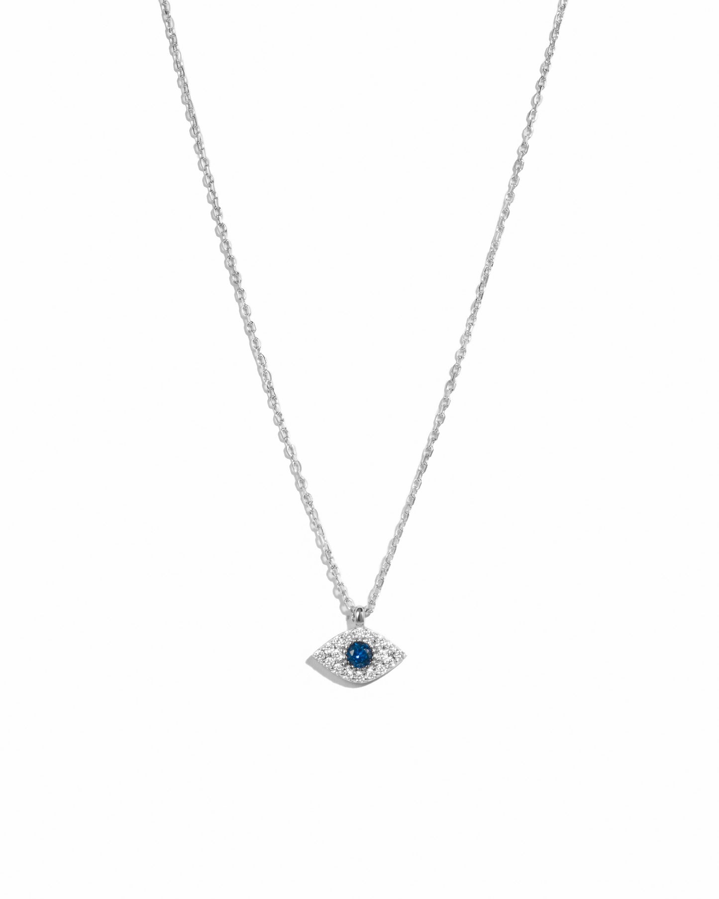 Sapphire Evil Eye Necklace
