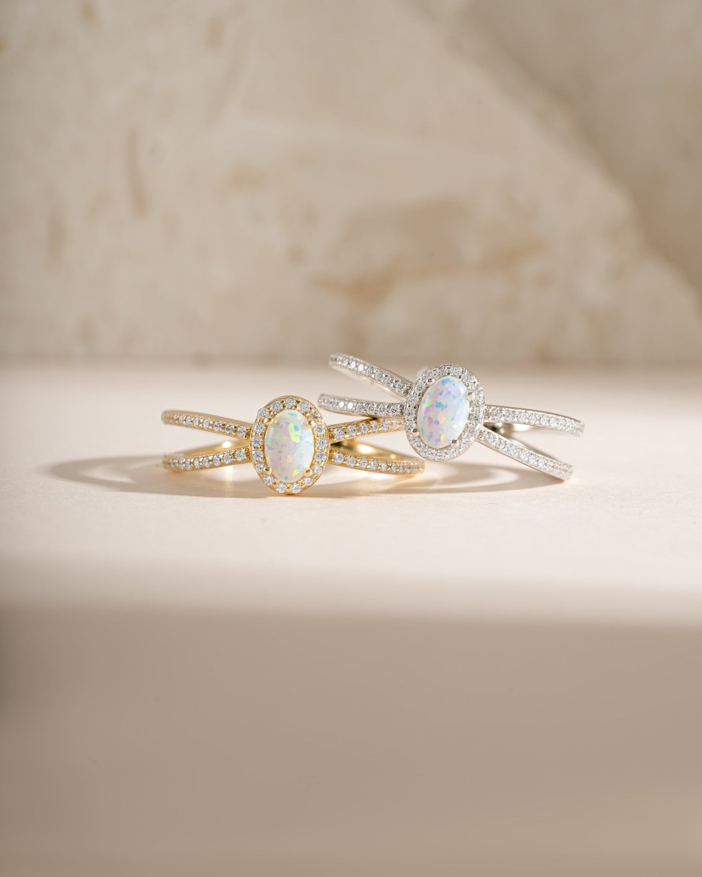 Split Shank Opal Ring