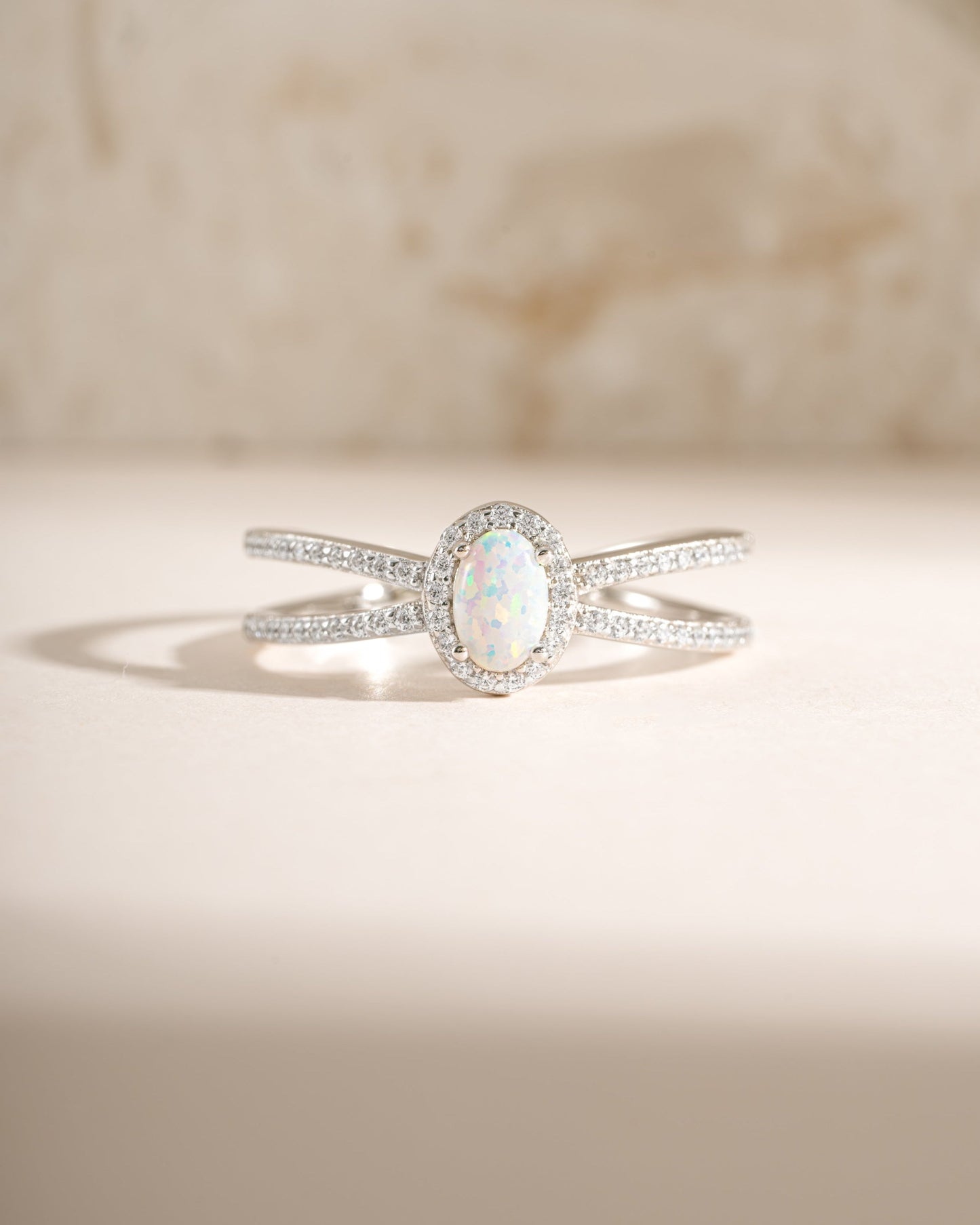 Split Shank Opal Ring