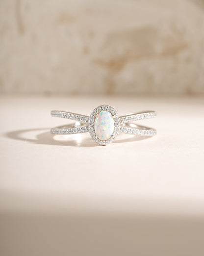 Split Shank Opal Ring