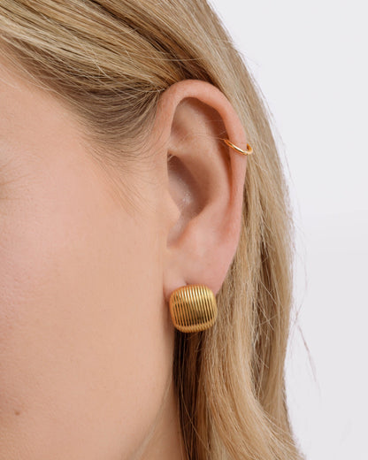 Sage Square Statement Earrings