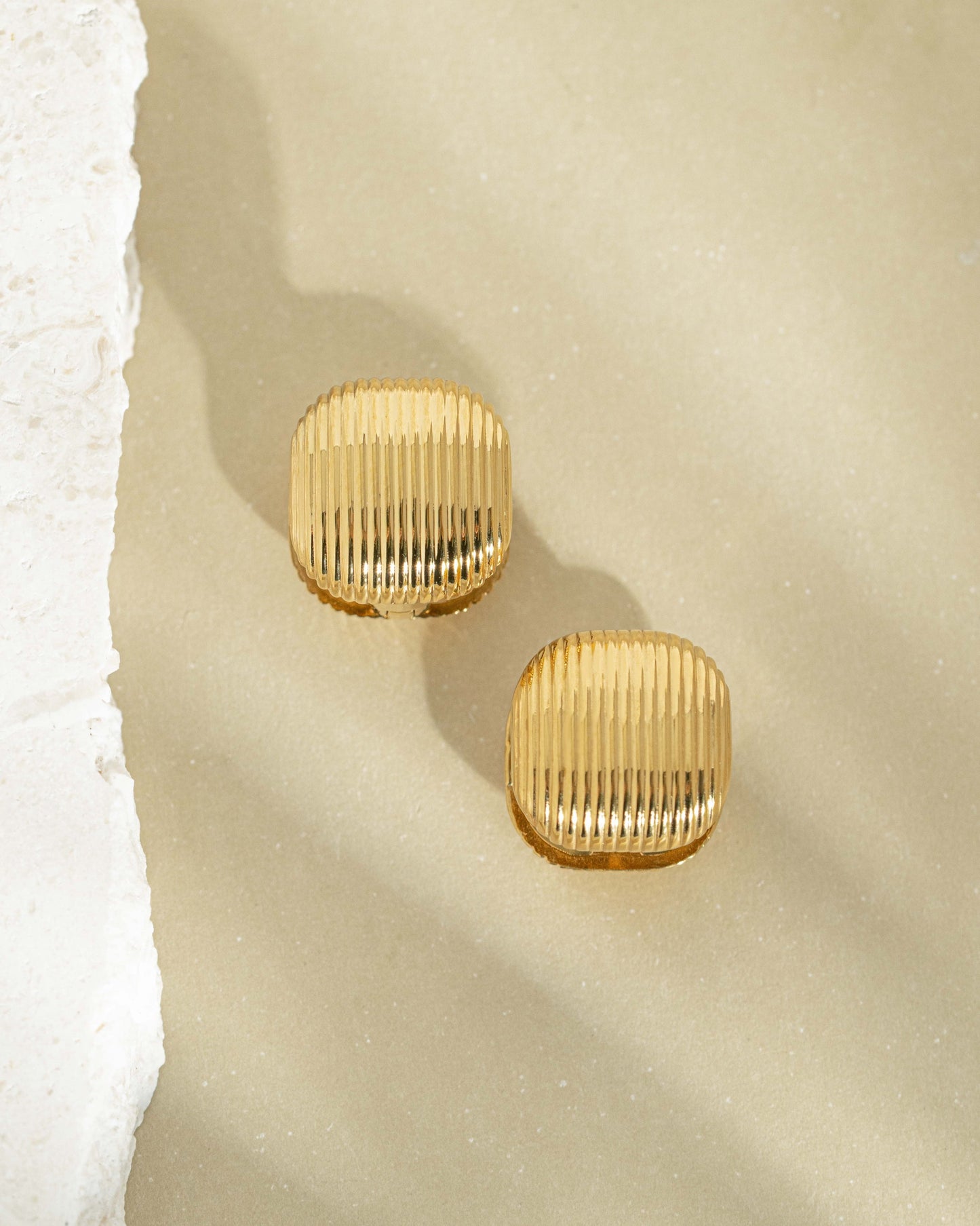 Sage Square Statement Earrings