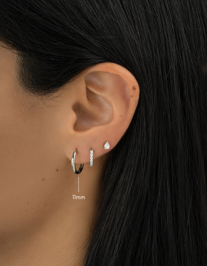 11mm Minimalist Small Hoop Earrings