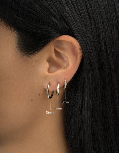 13mm Minimalist Small Hoop Earrings