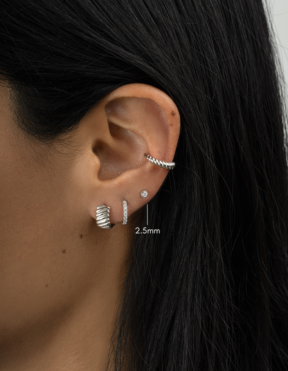 2.5mm Diamond Stud Earrings