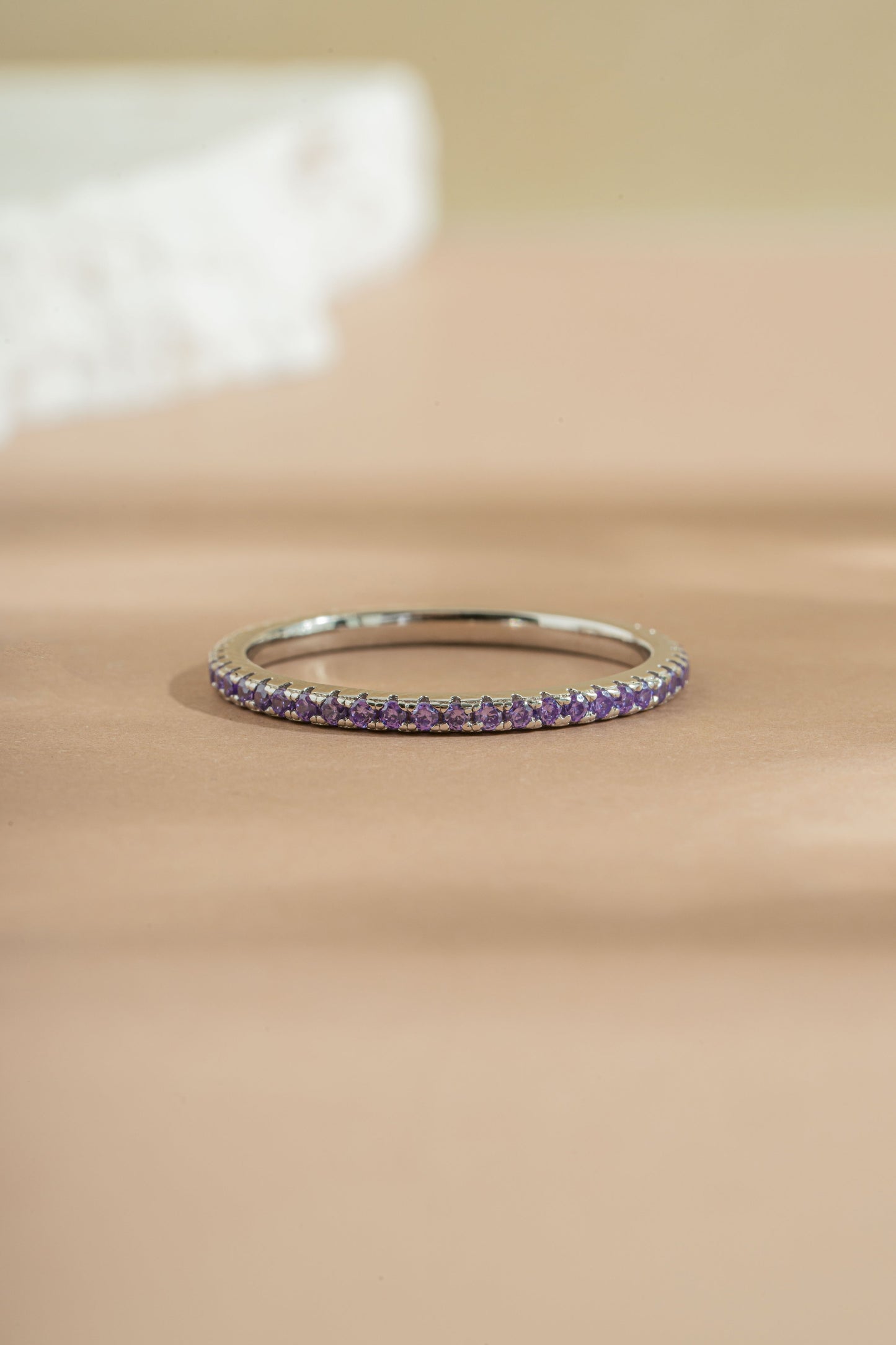 Amethyst Birthstone Eternity Ring