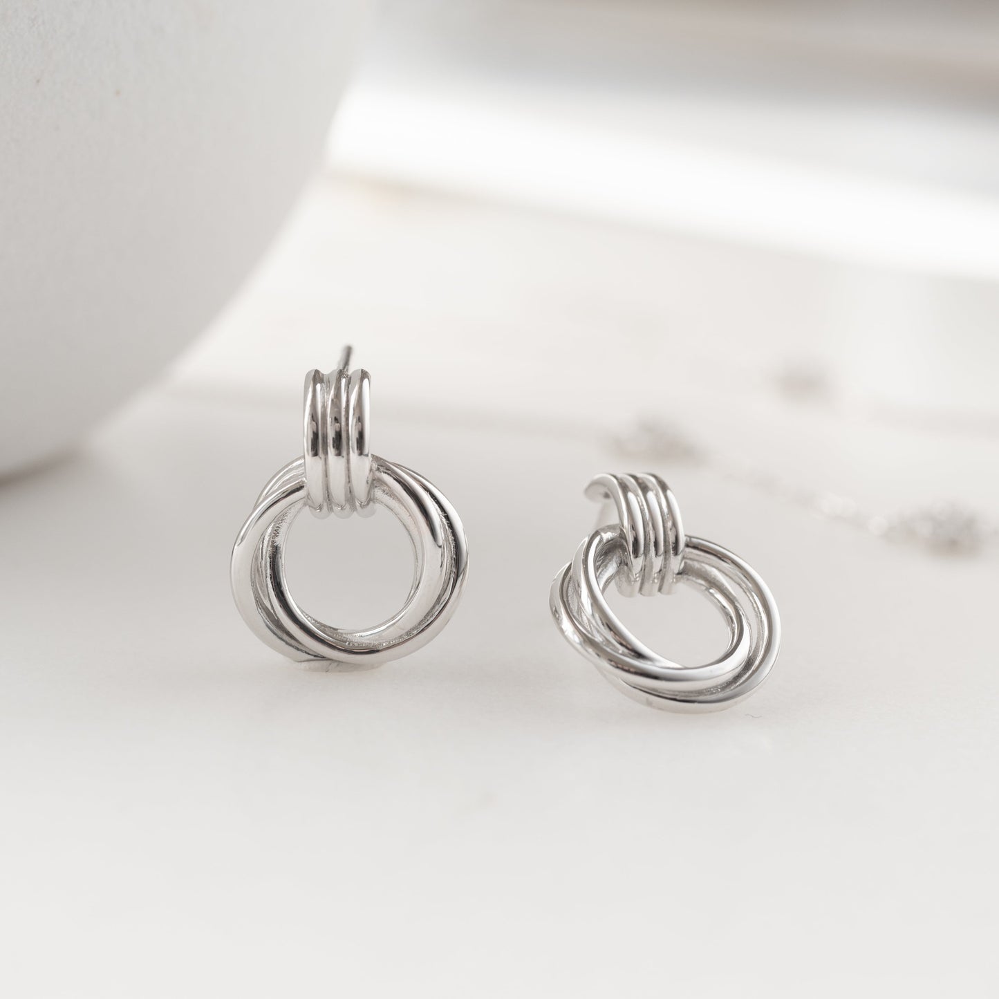 Knot Hoop Earrings