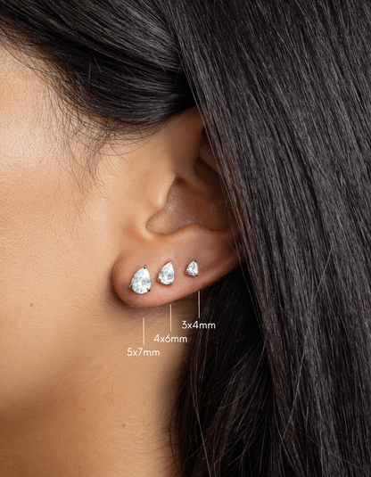 4x6mm Pear Studs