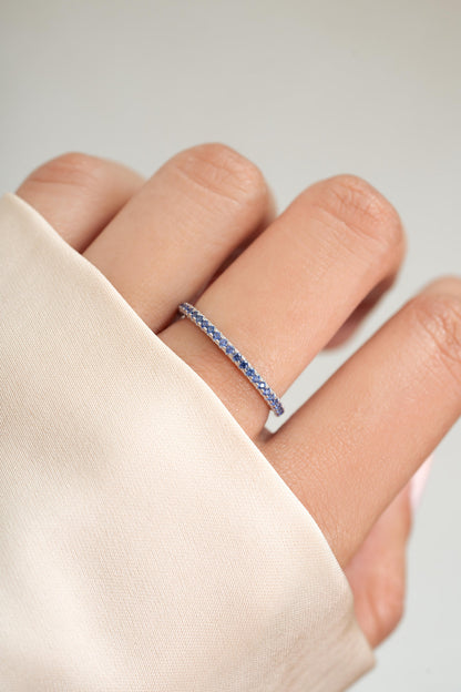 Sapphire Birthstone Eternity Rings