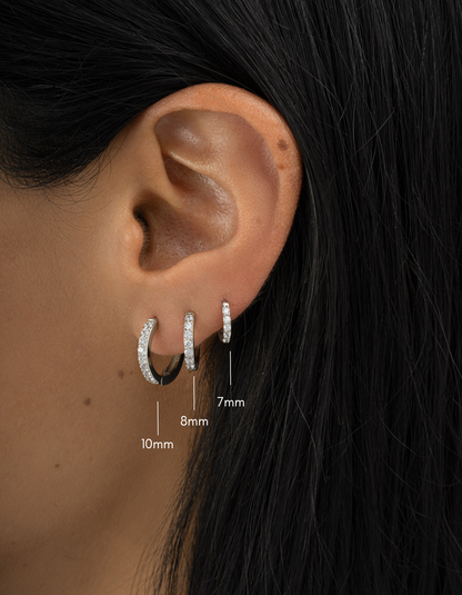 10mm Diamond Huggies (Multiple Sizes Available)