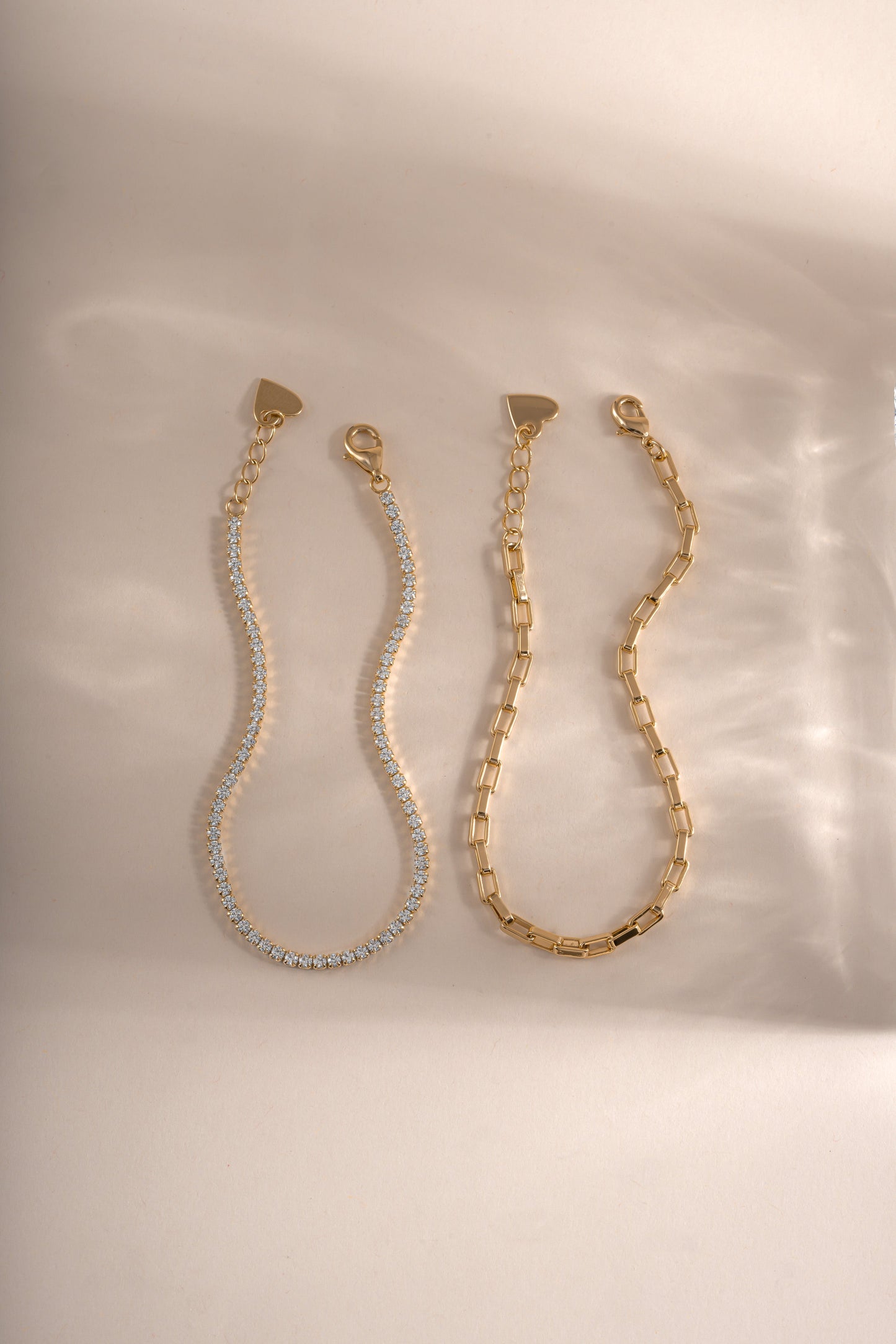 Tennis & Paperclip Bracelet Set