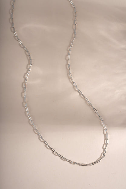Tiny Link Paperclip Necklace