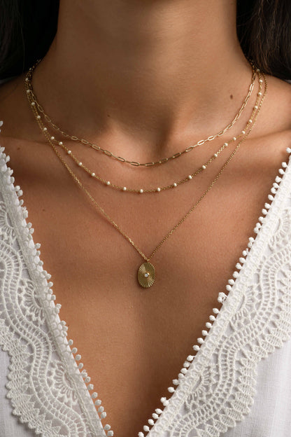Tiny Link Paperclip Necklace