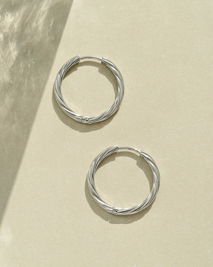 Ava Twisted Hoops