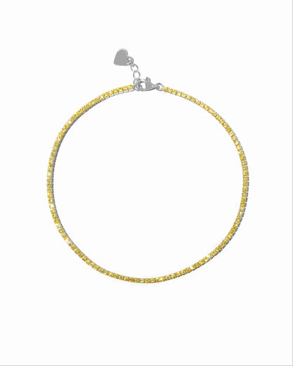 Yellow Tennis Anklet