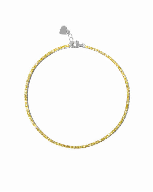 Yellow Tennis Anklet
